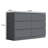 Carlton 6 Drawer Chest Of Drawers. 110cm Wide. 3+3 Configuration. Matt Finish. Scratch Resistant. Modern No Handle Design.