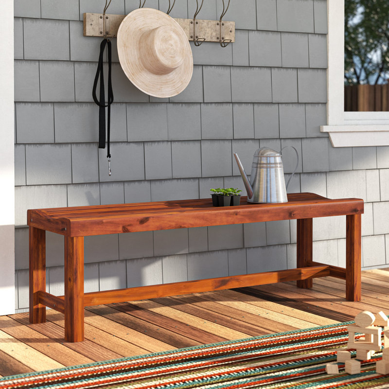 Banc de jardin en bois Gabbert, 17,5" H x 42" lx 16" p