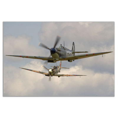 Raf Supermarine Spitfires - Wrapped Canvas Print