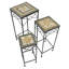 BRAVA 3 Piece Tall SQUARE Plantstand Set