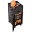 Rangement pour outils de 34,3 po - Conception mince avec armoire inférieure verrouillable, 2 tiroirs et poignée ergonomique, installation rapide, unité de rangement roulante étroite en métal noir pour les espaces de travail restreints,