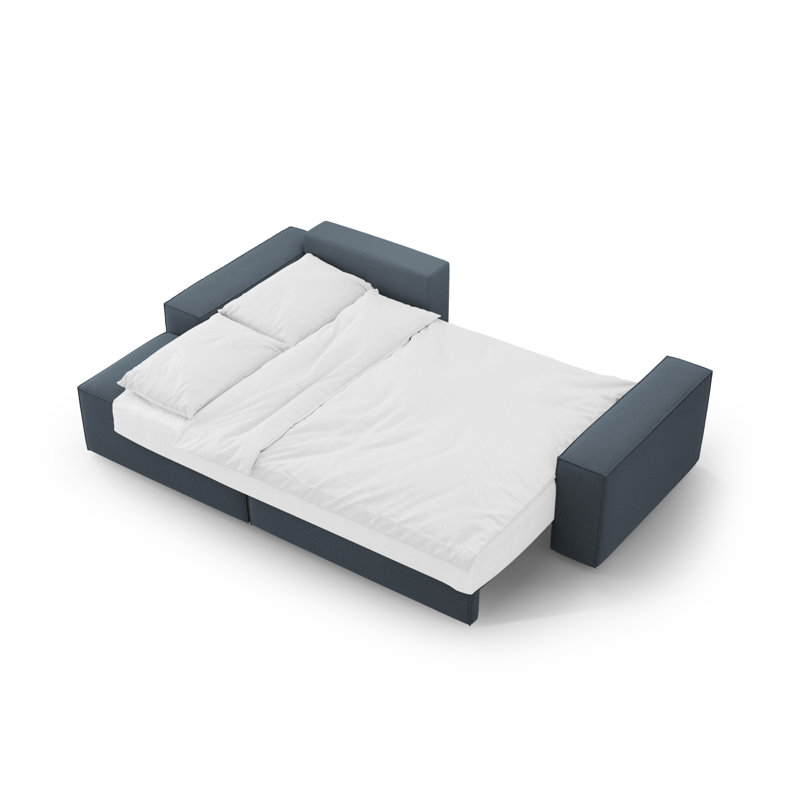 Alisbha 3 Seater Sofa Bed, Blue, Left-Hand Facing