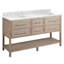 60" Robertson Double Bathroom Vanity Set with Rectangular Undermount Sinks-75247367-75247370-75247371
