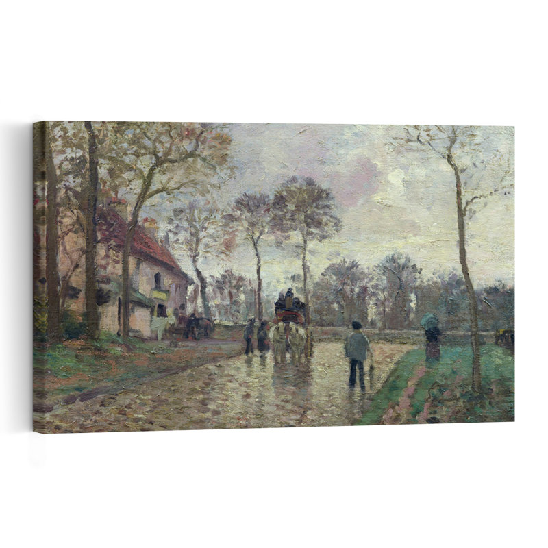 Le carrosse pour Louveciennes, affiche d'art mural contemporain abstrait impressionniste, H 24 po x l 36 po