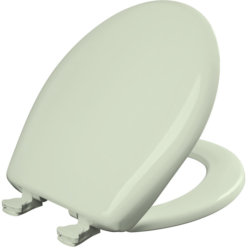 Round Toilet Seat and Lid, Sea Mist Green