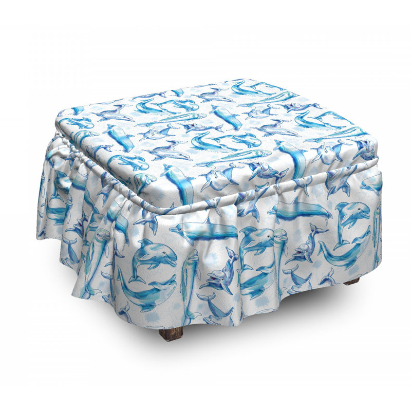 Box Cushion Ottoman Slipcover