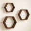Ensemble de 6 tablettes flottantes hexagonales Farmhouse Honeycomb-1647048975