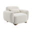 Fauteuil d'appoint Darius Boucle avec 1 coussin décoratif