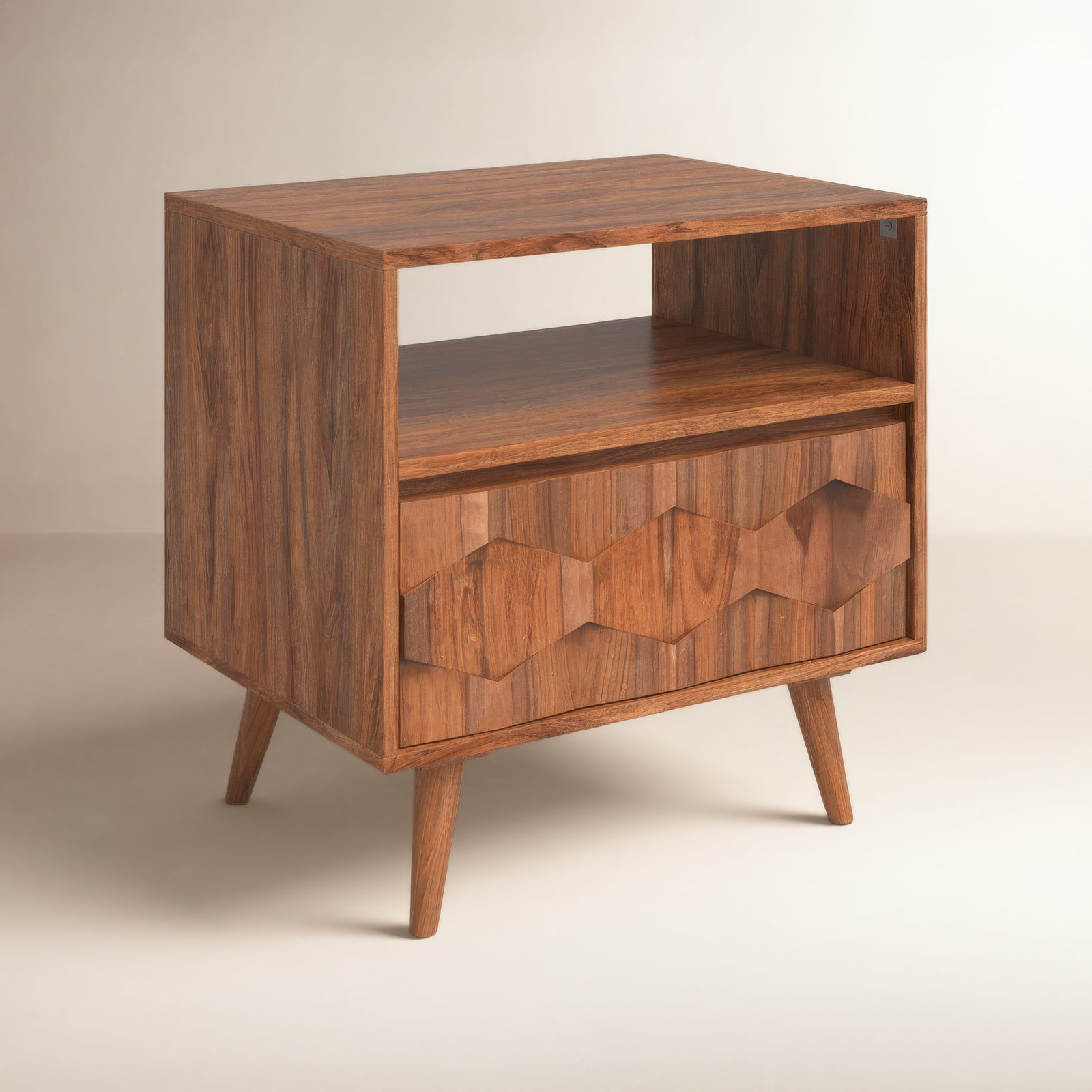 Alice 1 - Drawer Nightstand, Brown