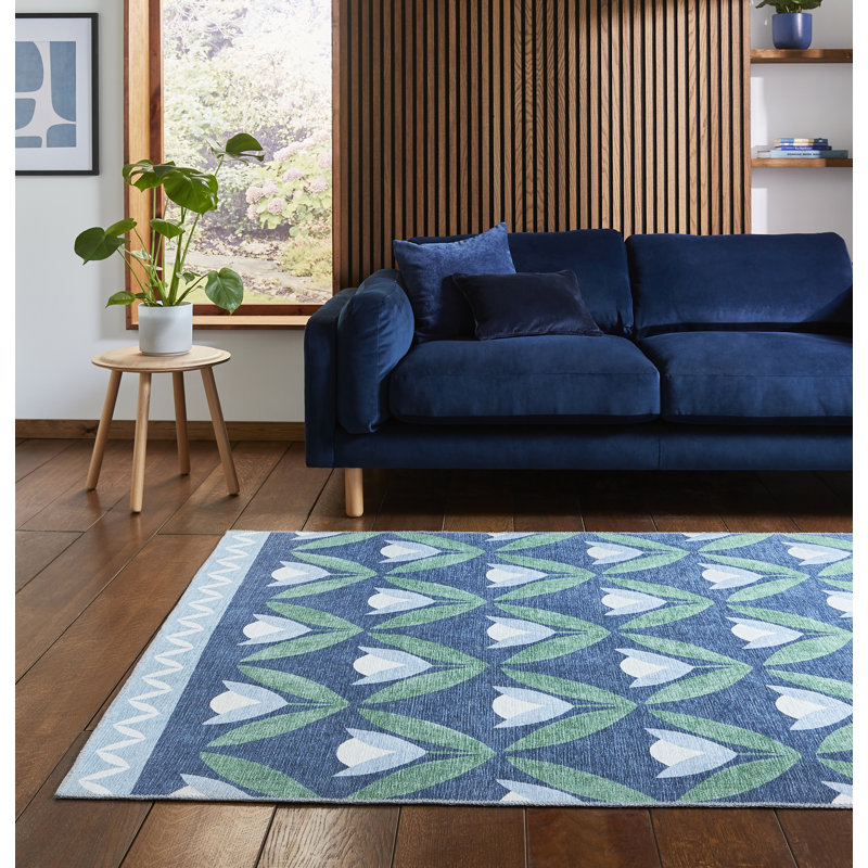 Scion Floral Digitally Printed 120cm X 170cm Area Rug, Rectangle 120 x 170 cm