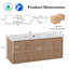 Ensemble de meuble-lavabo mural simple 48 po avec lavabo 48 po Modern Farmhouse