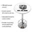 RAM Logo White Bar Table with Footrest