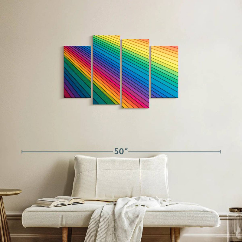 Pile de papier arc-en-ciel Kiahanna, H 22 po x l 36 po