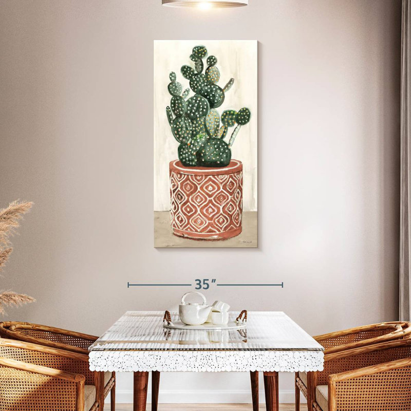 Cactus en pot I, H 24 po x l 12 po