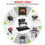 Grand tapis de barbecue multi-couches ignifuge, imperméable, résistant aux hautes températures pour une utilisation à l'intérieur et à l'intérieur