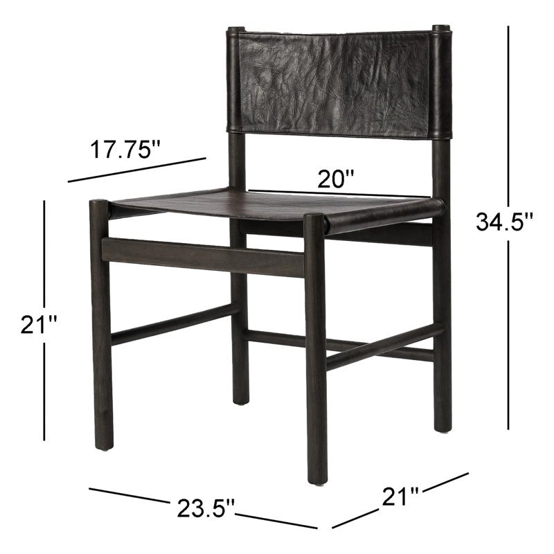 Kena Dining Chair-Vintage Natural, Black, Charcoal Parawood