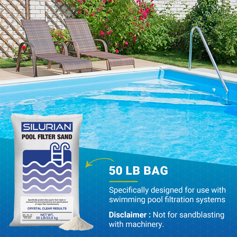 U.S. Silica SILURIAN 20 Grade Angular Filter Sand for Pool Filtration, 56 Pack