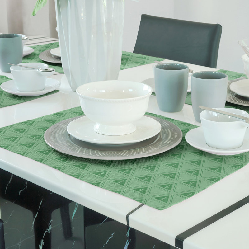 Récapitulatif de coton 18" classique à arbre minimaliste Barbra, Vert, Polyester