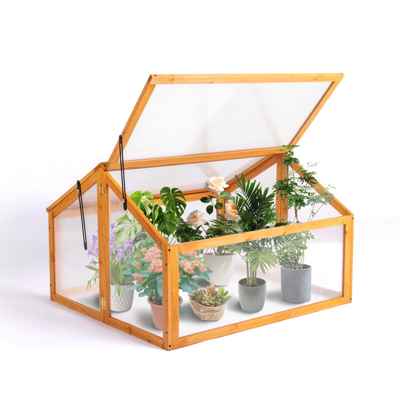 Serre de jardin à cadre froid en bois 35 * 30 * 23 pouces