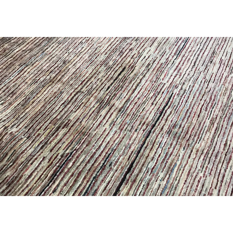 Hand-Knotted High-Quality Gray Area Rug