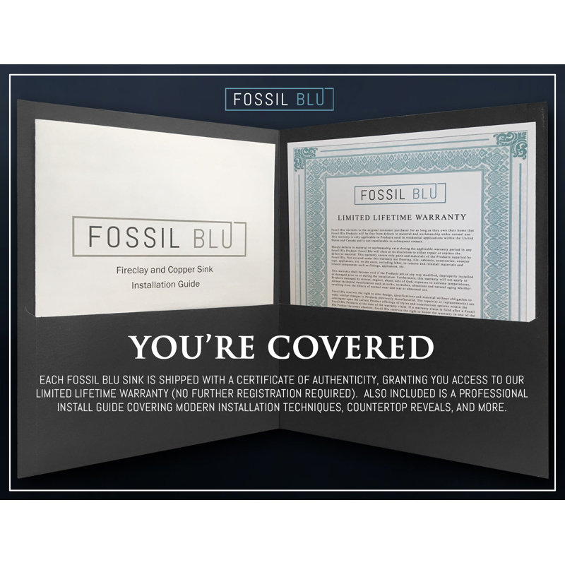 Luxury Solid Fireclay Farmhouse Sink, Brushed Brass Accessories