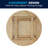 Elynna 60" Round Antique Rustic Solid Pine Folding Farm Dining Table-1132513727