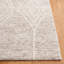 Tapis géométrique en coton touffeté à la main gris / ivoire Kiian-68513414
