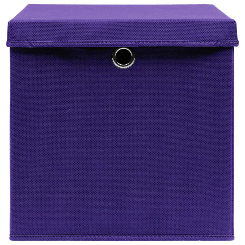 Rebrilliant Fabric Decorative Bin, Purple