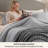 Bedsure Queen Comforter Set 5 Pieces - Bed in a Bag with Fleece Throw Blanket and Decorative Pillow, Lightweight Bedding Comforter Sets, All Season Bedding, Dark Grey-105526955-105526952