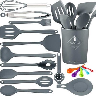 18-Piece Heat-Resistant Silicone Cooking Utensils Set