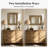Rustic Rectangle Wood Mirror for Bathroom Farmhouse-114985929-114985925