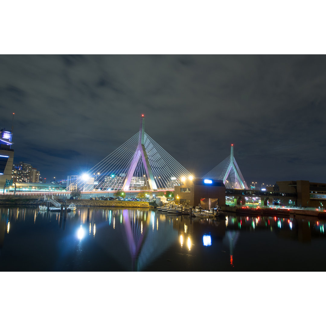 Leonard Zakim Bunker Hill Bridge von Infinitusstudios - Leinwandbild im Wrapped Design