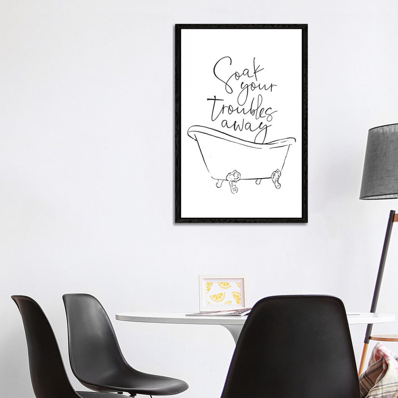 Soak by Mlli Villa - Print on Canvas, Black Framed, 101.6cm H x 66.04cm W x 3.81cm D
