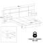 Lit plateforme ZEN ALPHA avec tête de lit et tables de chevet cubiques murales (2) Assemblage facile sans sommier requis-1038491147-1038491149