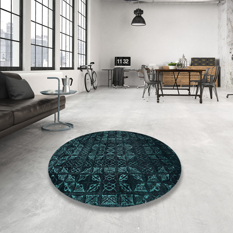 Tapis abstrait moderne 4501, Rond 8 pi