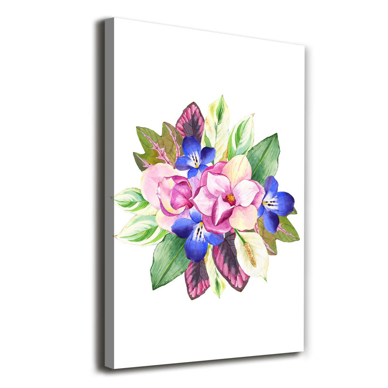 Bouquet Of Flowers - Wrapped Canvas Print