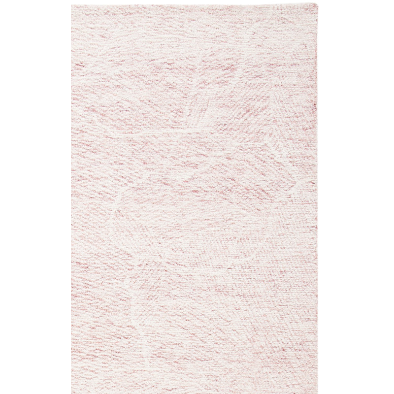 Tapis uni en laine et coton touffeté à la main Goin, Rectangle 9 pi x 12 pi