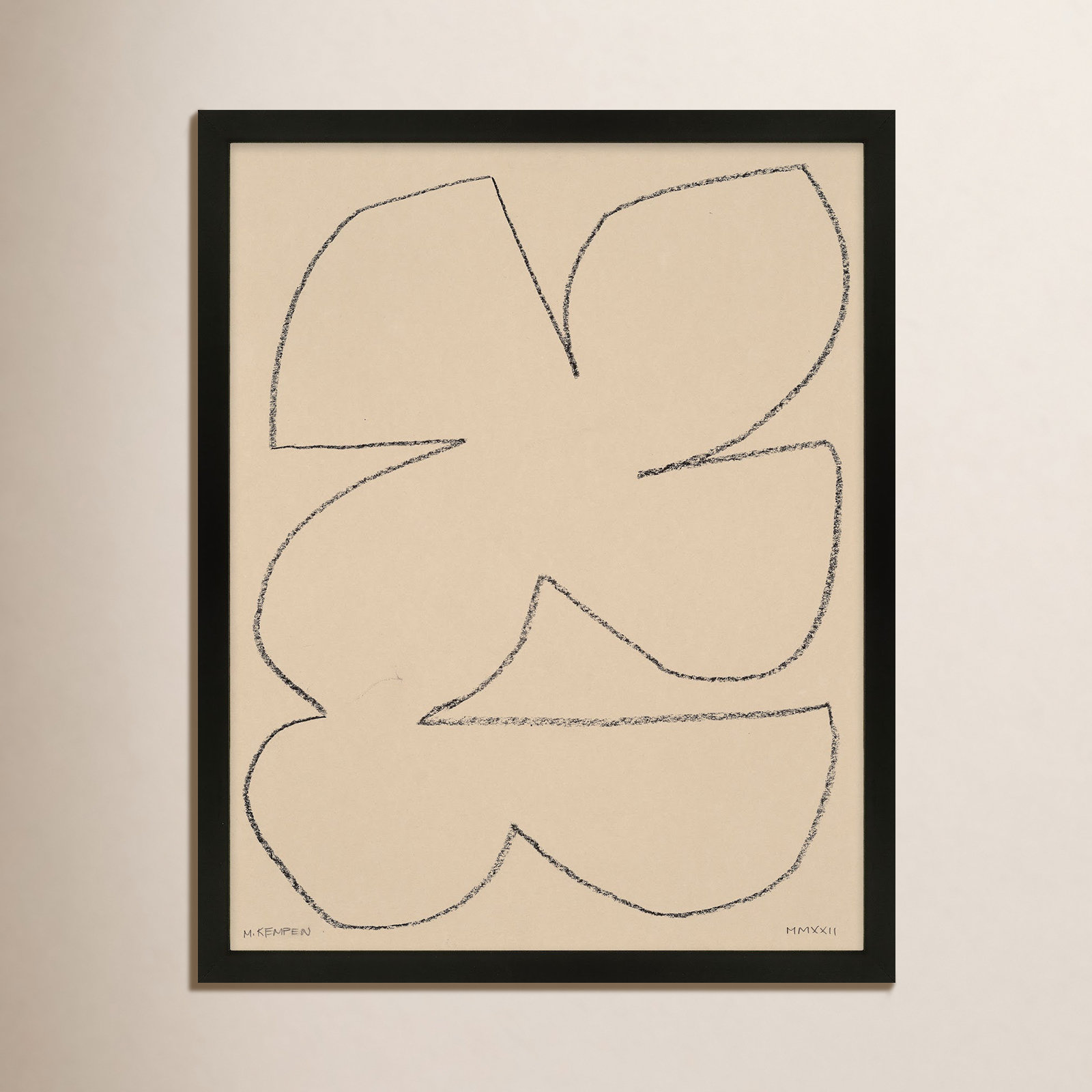 Outlines 4 by Michael Kempen, Black Framed, 24" W x 30" H