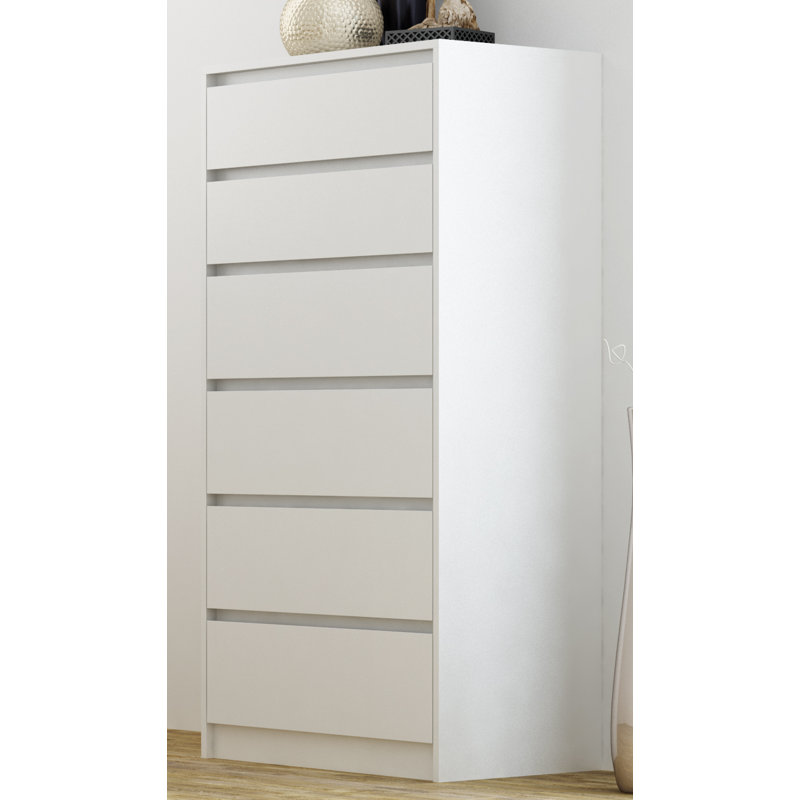 Reichard 6 Drawer Chest, White