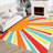 Cute Machine Washable Rugs Sunburst Area Rug Modern Non-Slip Rugs for Bedrooms Colorful Soft Carpet for Kids Boys Girls Dorm Nursery Reading Corner-1233991735