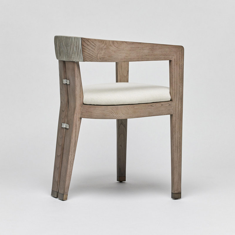 Maryl III Upholstered Arm Chair, Pebble Chenille, Washed Gray