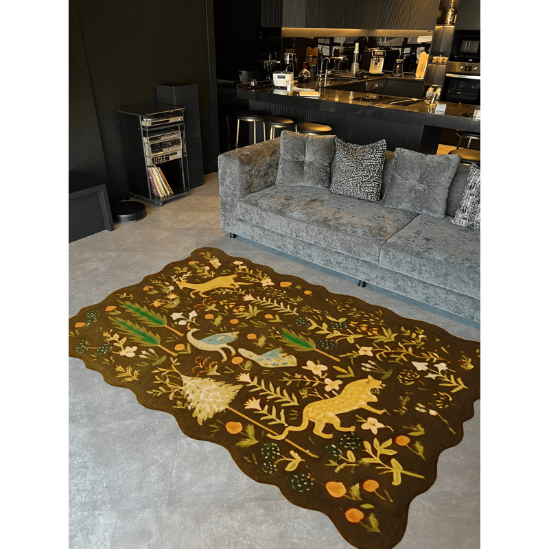 Tapis décoratif moderne et multicolore Shape Collection, Tapis de couloir 3 pi 3,37 po x 9 pi 10,11 po