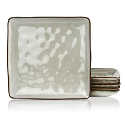  9.75'' Stoneware Square Dinner Plate (Set of 6)