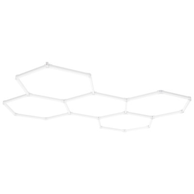 Hexagon Garage Lights, 26400LM, 6500K 5 Grid Systems Honeycomb Hexagonal Garage LED Lights, DIY Cool Car Detailing Garage Ceiling Lighting Bright Shop Light for Gym Basement Workshop