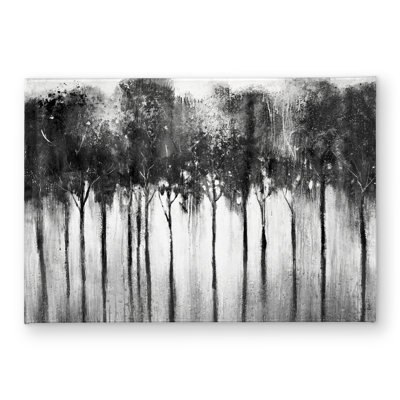 Abstract forest black and white door mat | Home decor