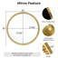 Miroir décoratif mural en perles de bois-87906244