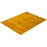 Overdyed Hand-Knotted Wool Modern-Contemporary Yellow Area Rug 7' 10" x 10' 2"