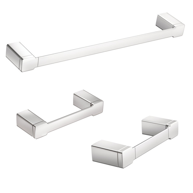 3 - Piece Bathroom Hardware Set, Chrome