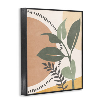 «Peachy Tropical Boho Gray», estampe numérique par Nataly White