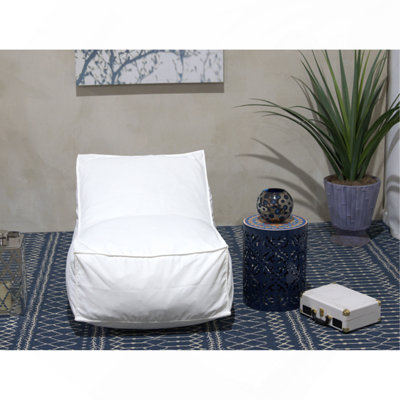 3 Ft. Water Resistant Fabric Bean Bag Chair, White
